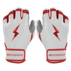 Chrome Series Short Cuff Batting Gloves - Red