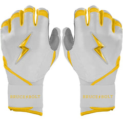 Chrome Series Long Cuff Batting Gloves - Yellow