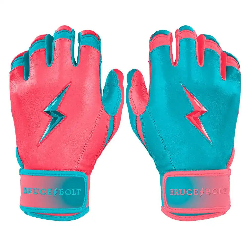 Max Clark Signature Series Short Cuff Batting Gloves - Pink/Teal