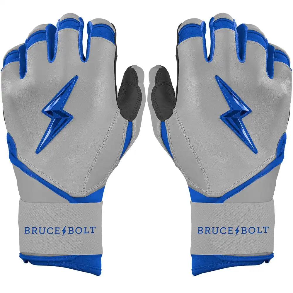 Grey Series Long Cuff Batting Gloves - Royal Blue