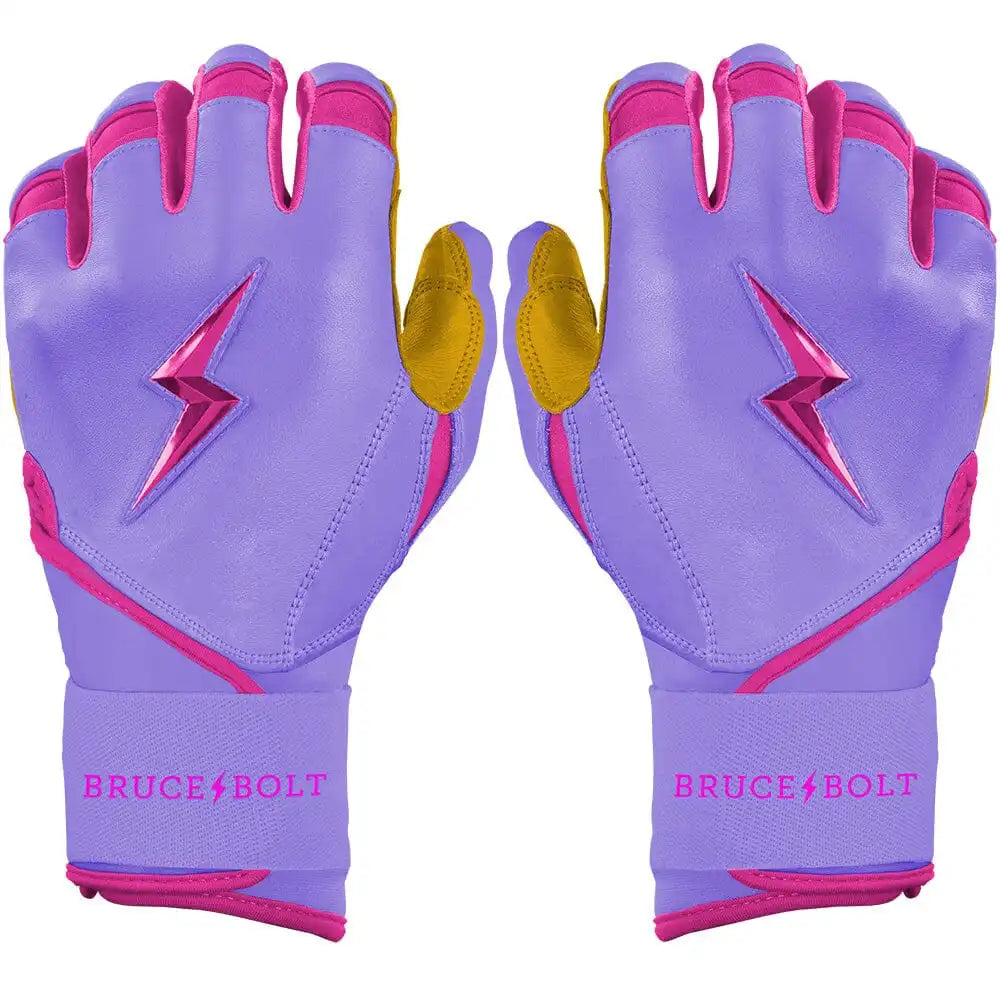 Harrison Bader Signature Series Long Cuff Batting Gloves - Lavender