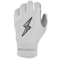 Chrome Series Short Cuff Batting Gloves - White
