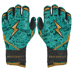 King of JUCO Creator Series Long Cuff Batting Gloves - Mint/Black