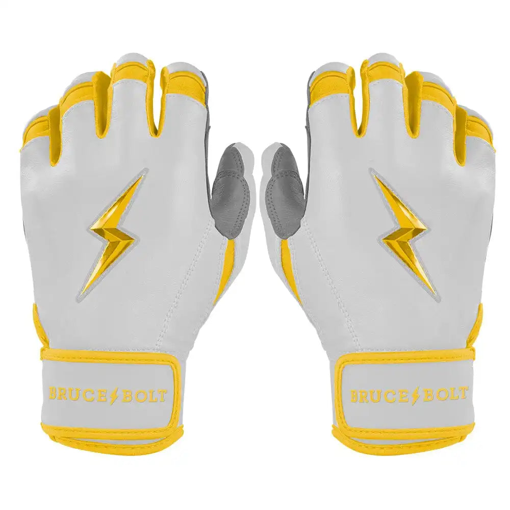 Chrome Series Short Cuff Batting Gloves - Yellow