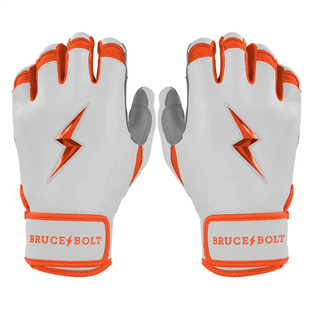 Chrome Series Short Cuff Batting Gloves - Orange