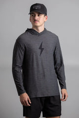 SuperSoft BOLT Long Sleeve Hoodie - Charcoal