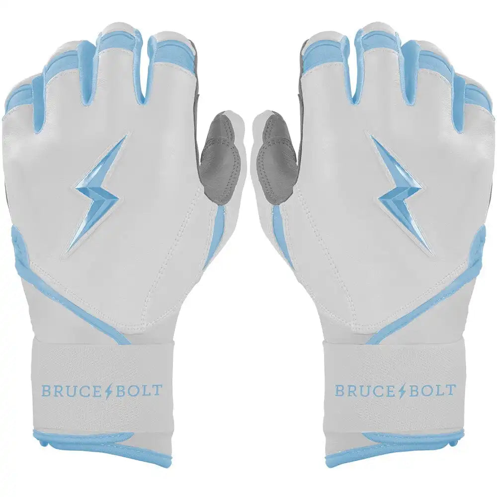 Chrome Series Long Cuff Batting Gloves - Baby Blue