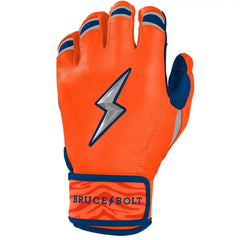 Max Clark Signature Series Short Cuff Batting Gloves - Navy/Orange