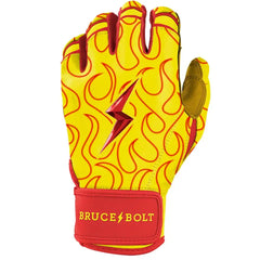 Harrison Bader Signature Series Short Cuff Batting Gloves - Flames