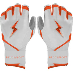 Chrome Series Long Cuff Batting Gloves - Orange