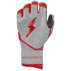 Grey Series Long Cuff Batting Gloves - Red