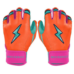 Fernando Tatis Jr. Signature Series Short Cuff Batting Gloves - Aqua/Orange