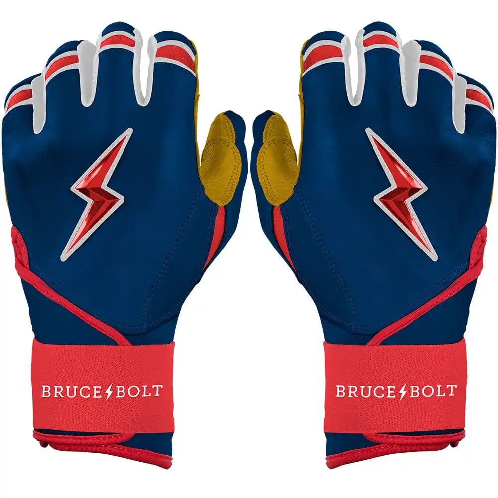 Patriot Series Long Cuff Batting Gloves - Fourth of July