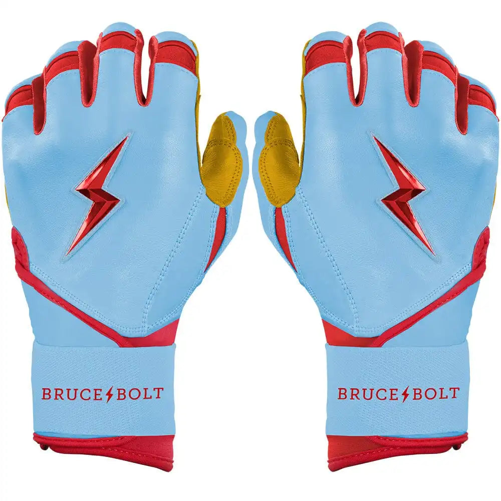 Harrison Bader Signature Series Long Cuff Batting Gloves - Baby Blue