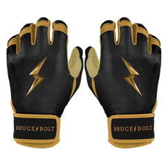 Gold Series Short Cuff Batting Gloves - Black/Gold