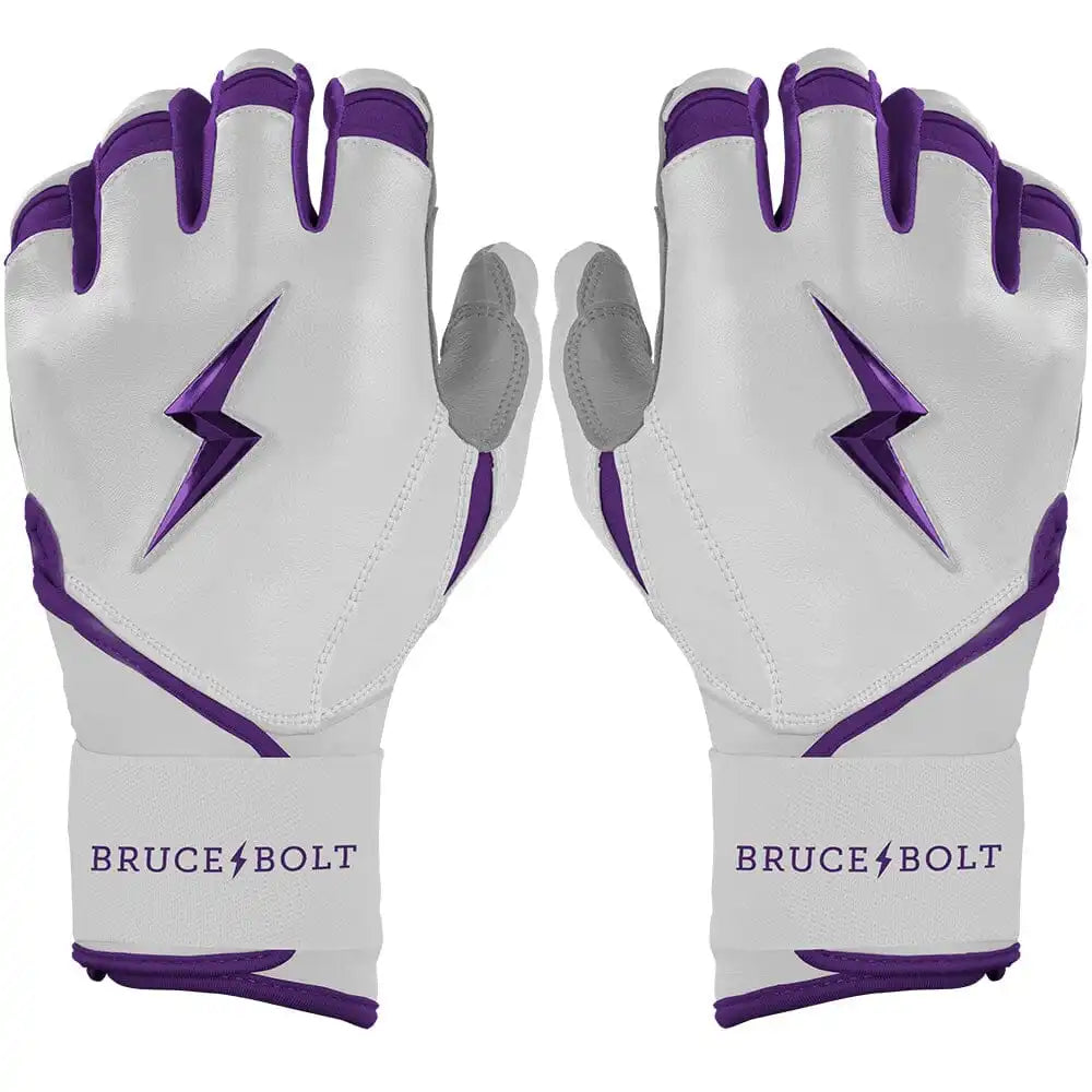 Chrome Series Long Cuff Batting Gloves - Purple