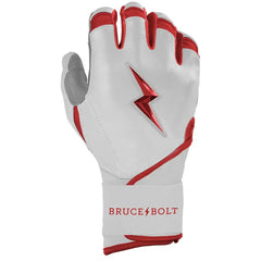 Chrome Series Long Cuff Batting Gloves - Red