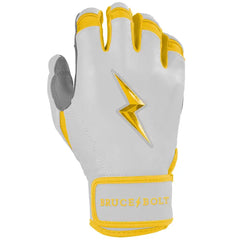 Chrome Series Short Cuff Batting Gloves - Yellow