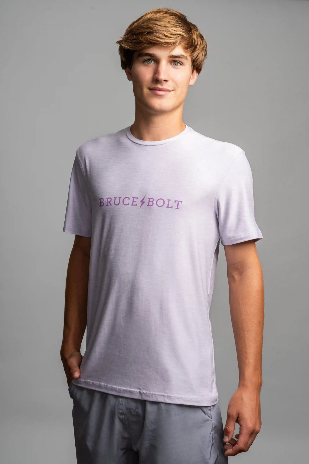 SuperSoft "BRUCE BOLT" Short Sleeve Shirt - Periwinkle