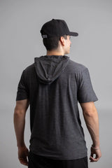 SuperSoft BOLT Short Sleeve Hoodie - Charcoal