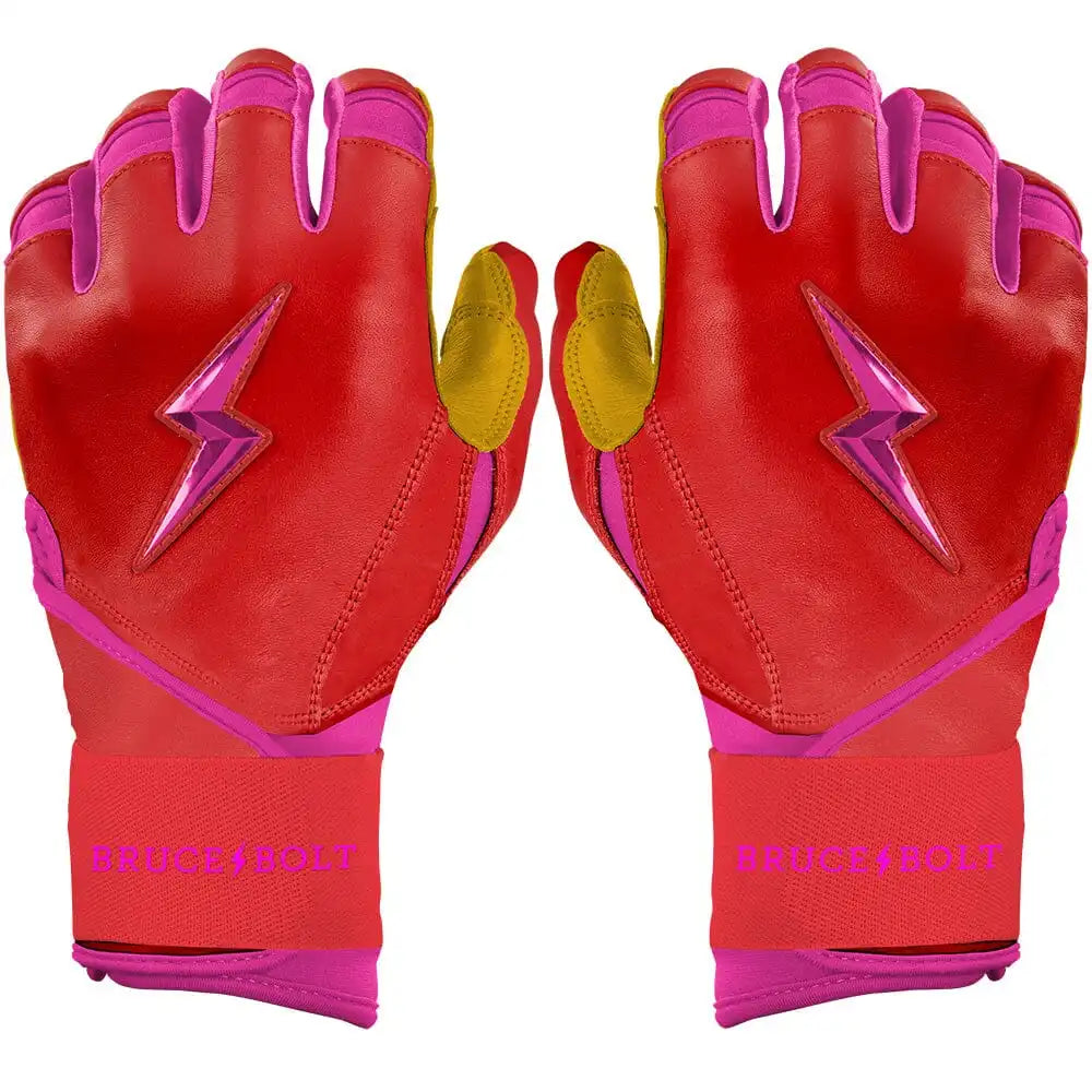 Harrison Bader Signature Series Long Cuff Batting Gloves - Pink