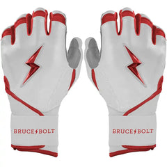Chrome Series Long Cuff Batting Gloves - Red