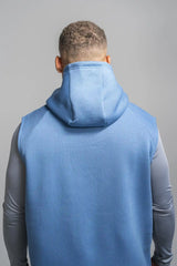 BOLT Sleeveless Hoodie - Baby Blue/Red Bolt
