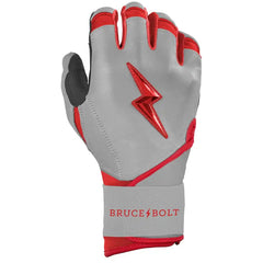 Grey Series Long Cuff Batting Gloves - Red