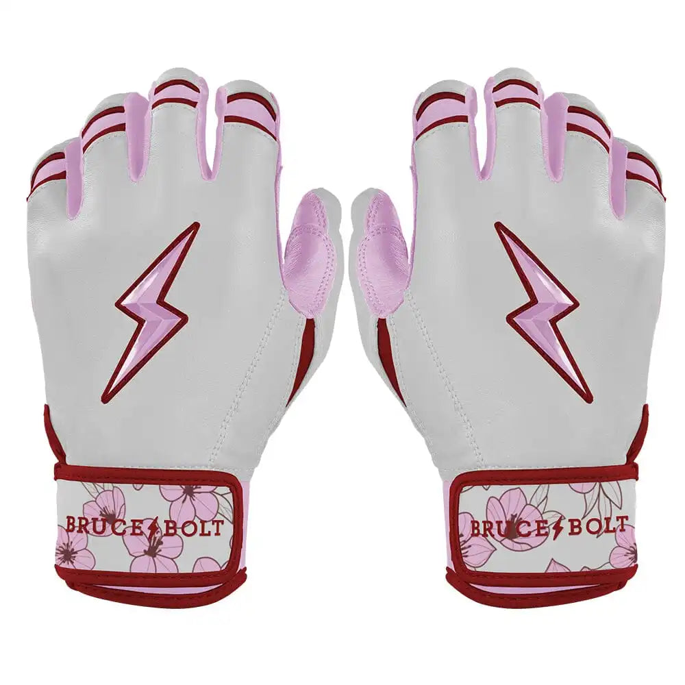 Lars Nootbaar Signature Series Short Cuff Batting Gloves - White/Pink