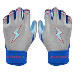 James Outman Signature Series Short Cuff Batting Gloves - Metallic Silver