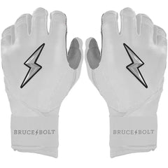 Chrome Series Long Cuff Batting Gloves - White
