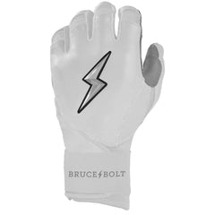 Chrome Series Long Cuff Batting Gloves - White