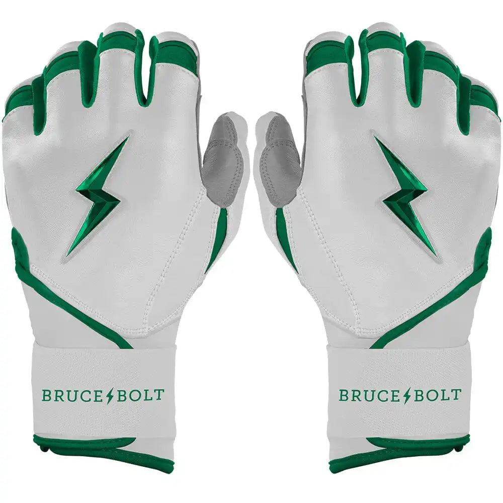 Chrome Series Long Cuff Batting Gloves - Green