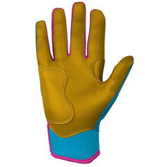 Harrison Bader Signature Series Short Cuff Batting Gloves - Blue/Pink