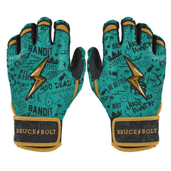 King of JUCO Creator Series Short Cuff Batting Gloves - Mint/Black