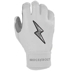 Chrome Series Short Cuff Batting Gloves - White