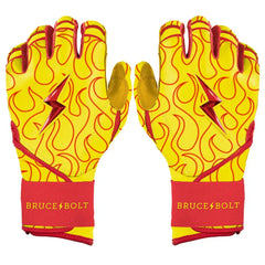 Harrison Bader Signature Series Long Cuff Batting Gloves - Flames