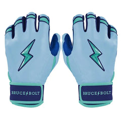 Personalized Bear Series Short Cuff Batting Gloves - Tidal Blue