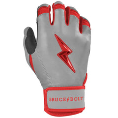 Grey Series Short Cuff Batting Gloves - Red