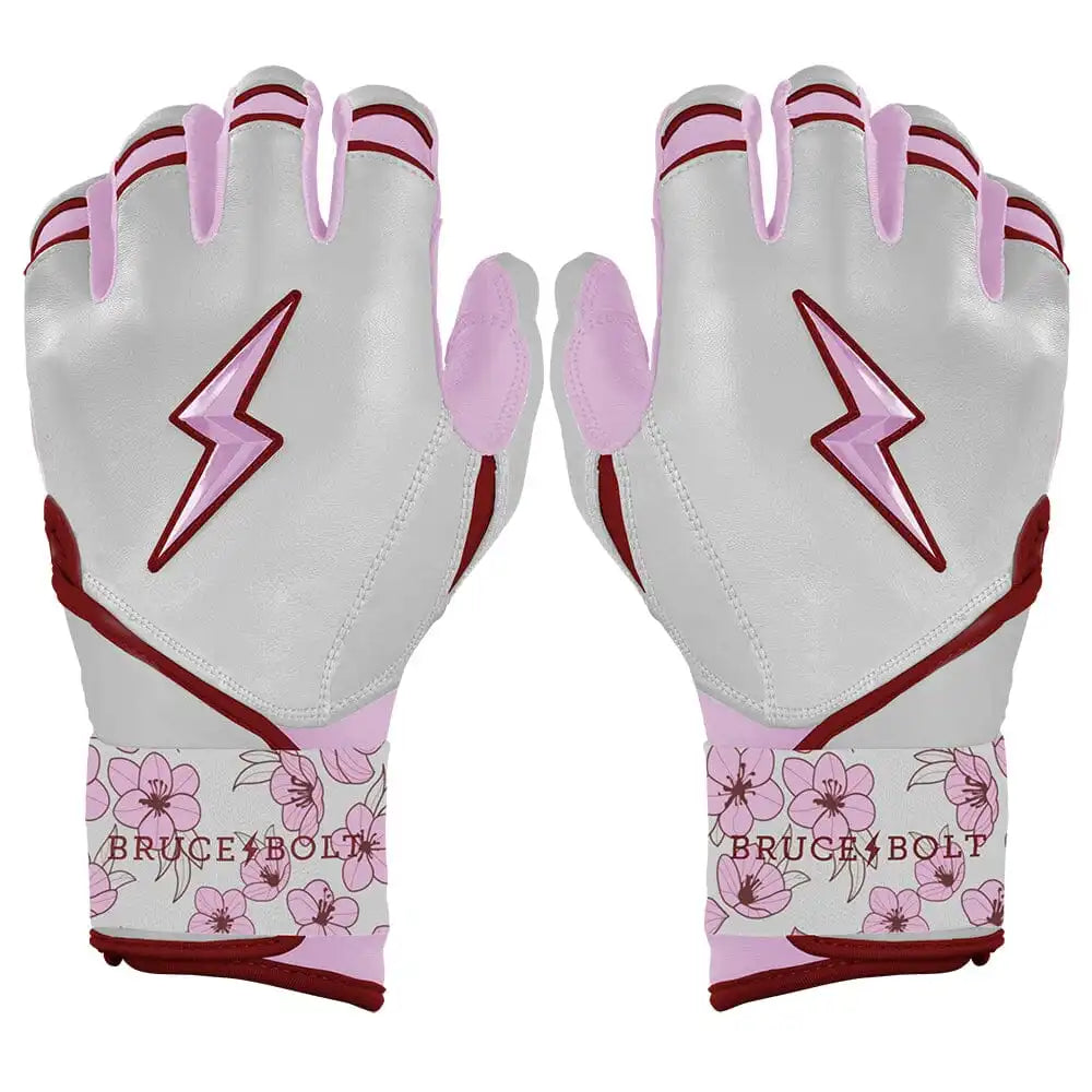 Lars Nootbaar Signature Series Long Cuff Batting Gloves - White/Pink