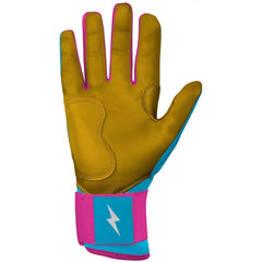 Harrison Bader Signature Series Long Cuff Batting Gloves - Blue/Pink