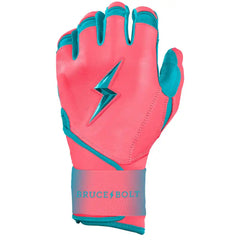 Max Clark Signature Series Long Cuff Batting Gloves - Pink/Teal