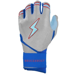 James Outman Signature Series Long Cuff Batting Gloves - Metallic Silver