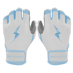 Chrome Series Short Cuff Batting Gloves - Baby Blue