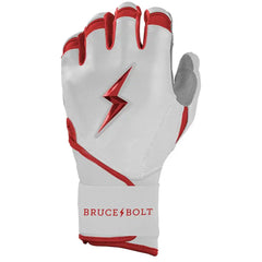 Chrome Series Long Cuff Batting Gloves - Red