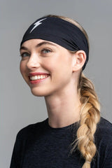 Knitted Performance Wide Headband - Black