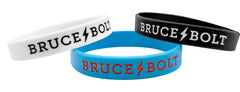 "BRUCE BOLT" Silicone Stretch Bracelet - Black