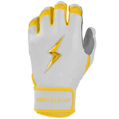 Chrome Series Short Cuff Batting Gloves - Yellow