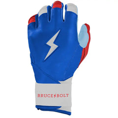 Bear Series Long Cuff Batting Gloves - Red, White & Blue