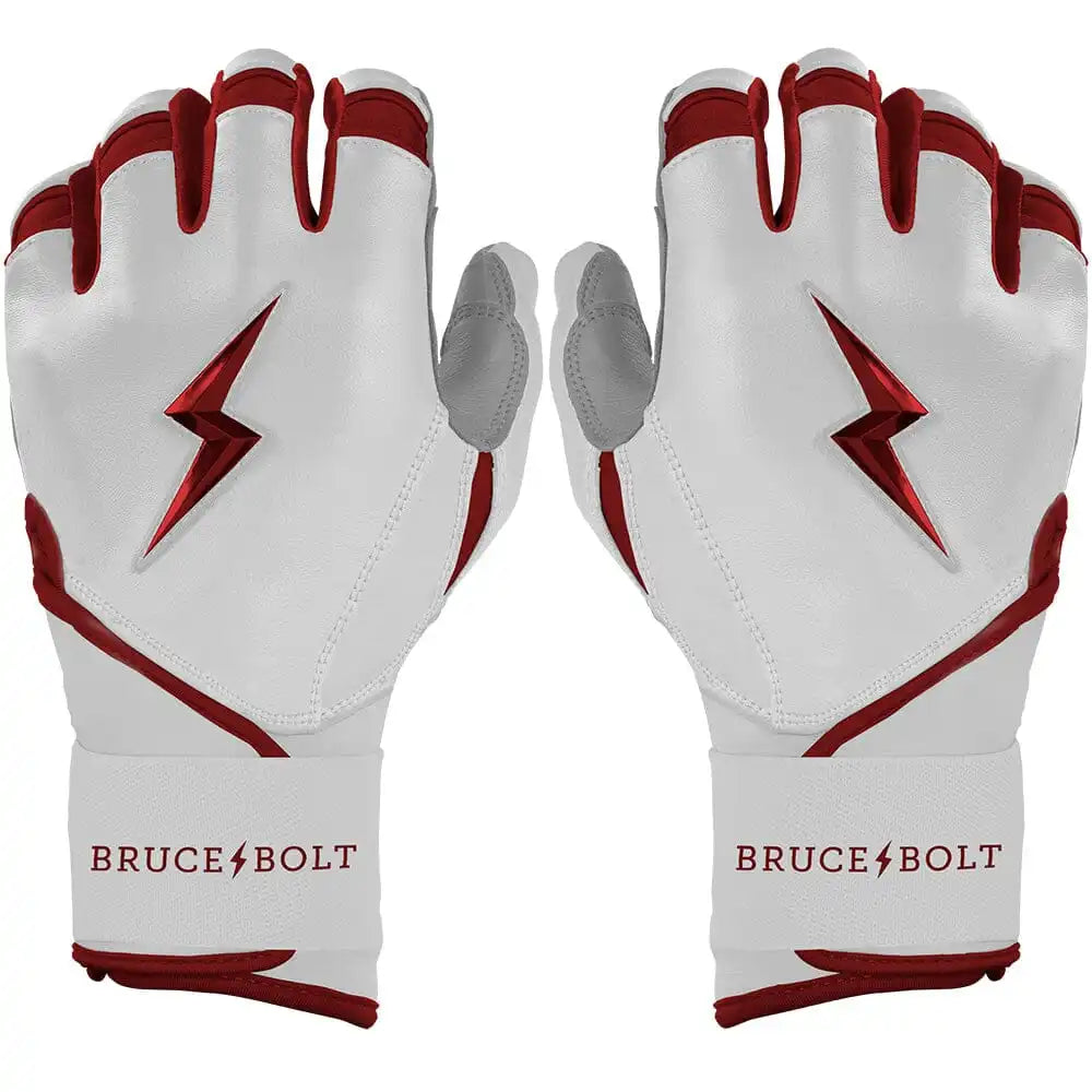 Chrome Series Long Cuff Batting Gloves - Maroon